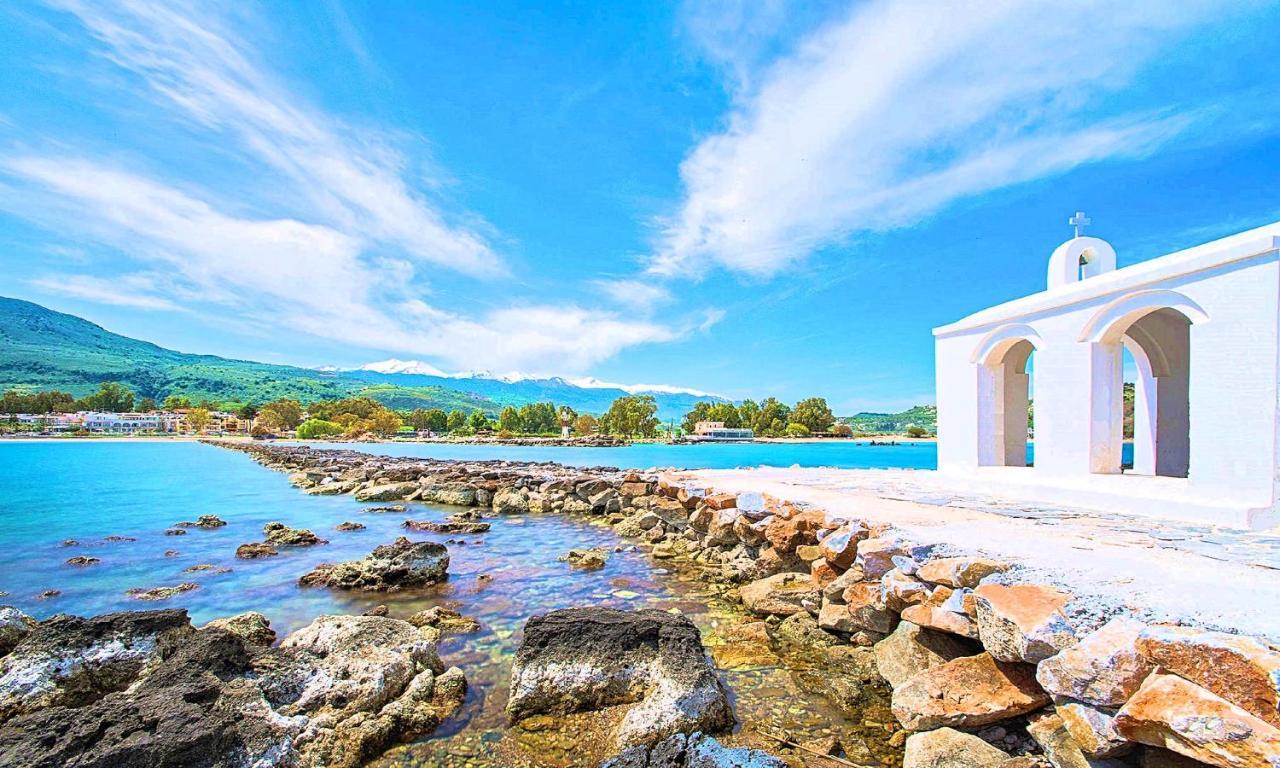Allas Villa Heated Pool Hriszí Aktí Haniá Kültér fotó