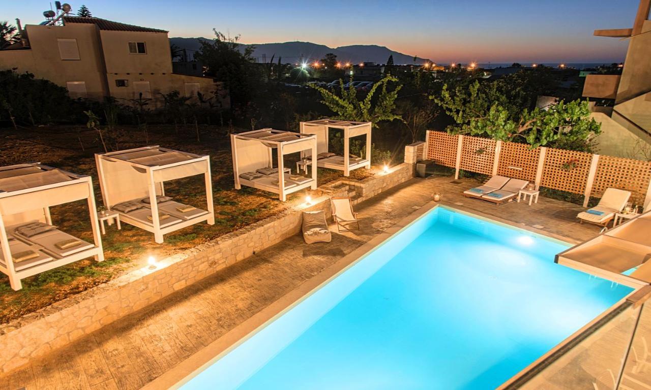 Allas Villa Heated Pool Hriszí Aktí Haniá Kültér fotó